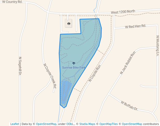 walking in Sunrise Bike Park map in Saratoga Springs