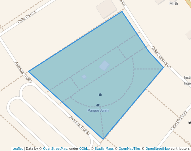 walking in Parque Junin map in Comas