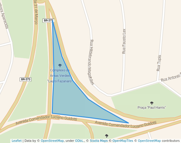 walking in Complexo de Áreas Verdes “Lauro Fazanaro” map in Piracicaba