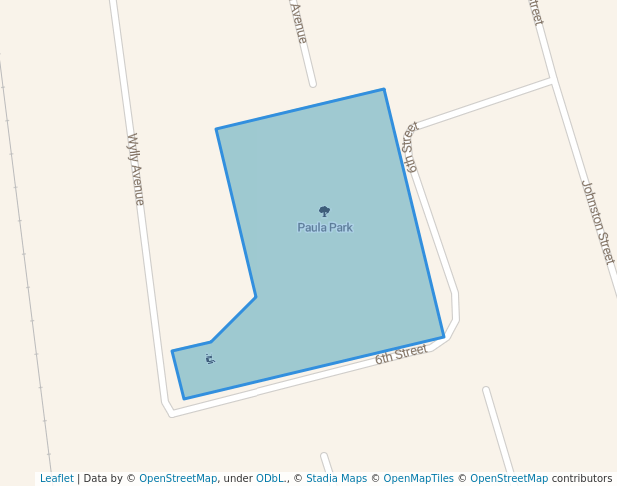 walking in Paula Park map in Brunswick