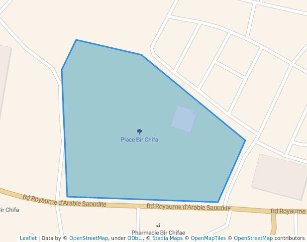 walking in Place Bir Chifa map in Tangier