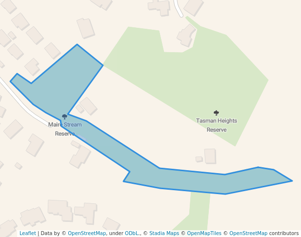 walking in Maire Stream Reserve map in Nelson