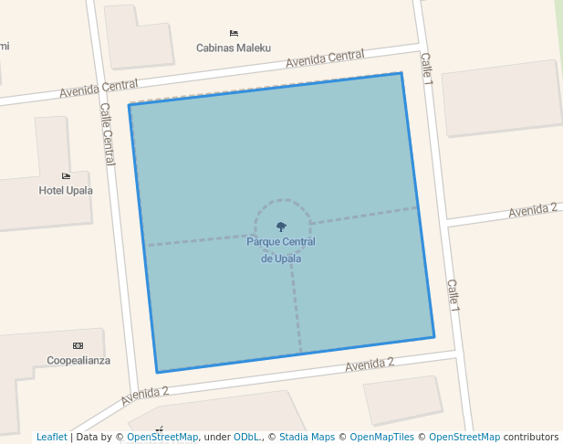 Parque Central de Upala in Upala | Map and Routes