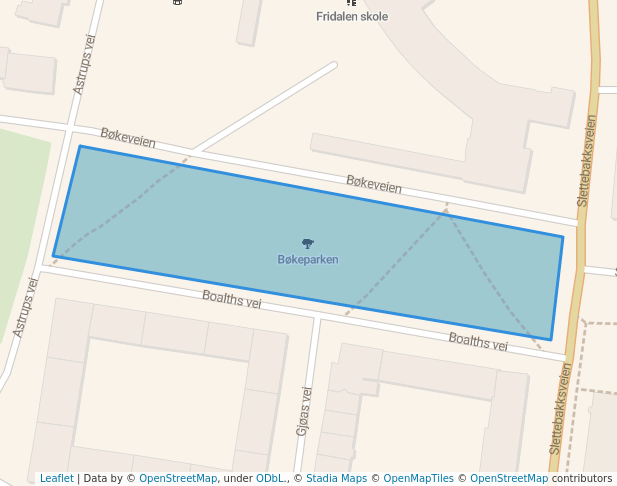 walking in Bøkeparken map in Bergen