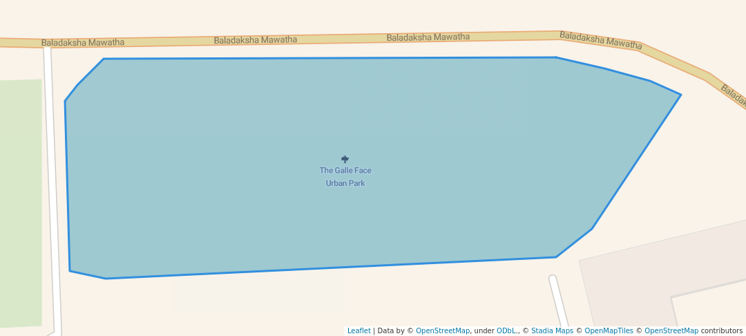 walking in The Galle Face Urban Park map in Colombo