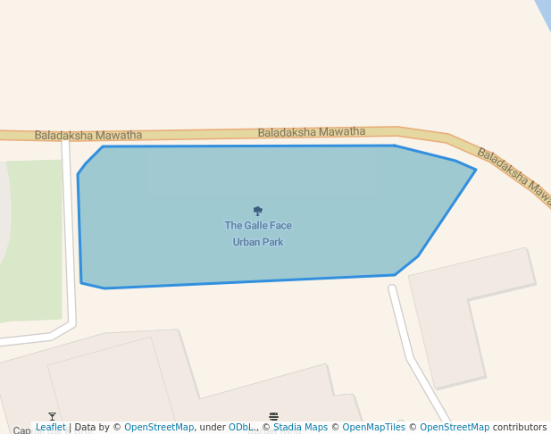 walking in The Galle Face Urban Park map in Colombo