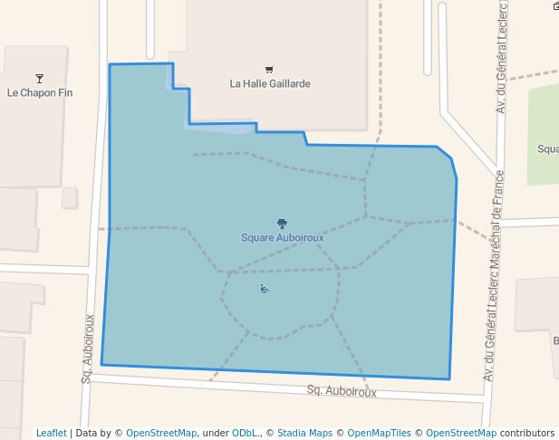 walking in Square Auboiroux map in Brive-la-Gaillarde