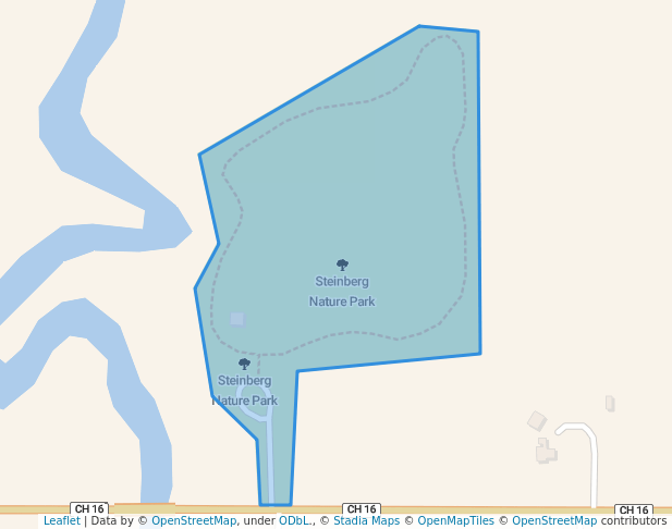 walking in Steinberg Nature Park map in Blue Earth