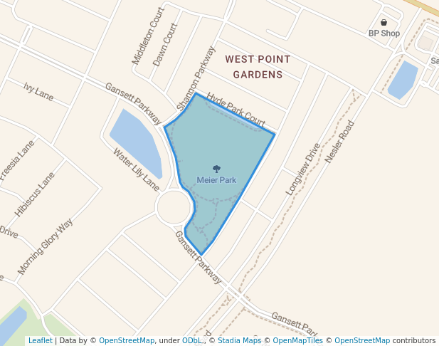 walking in Meier Park map in Elgin