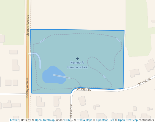 walking in Kenneth R. Hammons Park map in Panama City