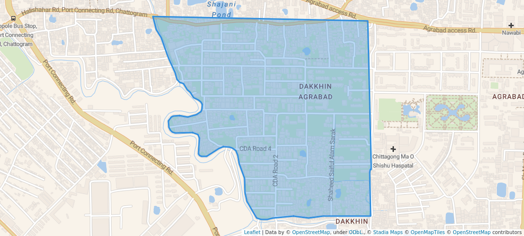 walking in N map in Chittagong