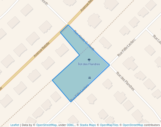 walking in Îlot des Flandres map in Rimouski