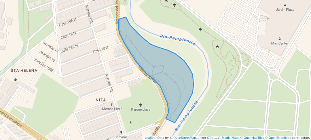 walking in Parque Playa map in Cúcuta