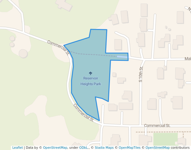 walking in Reseroir Heights Park map in Monroe