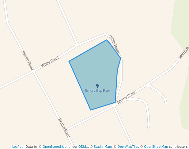 walking in Emory Gap Park map in Harriman