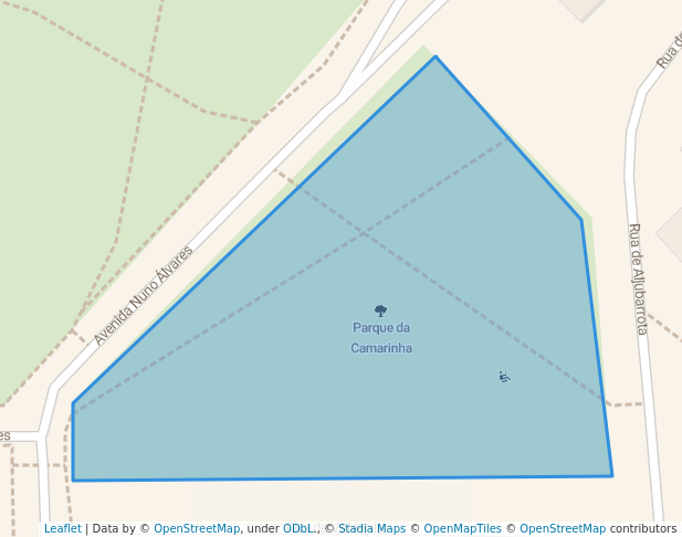 walking in Parque da Camarinha map in Setúbal