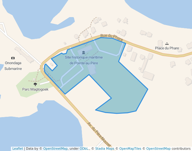 Parc en bordure du Musée de la mer