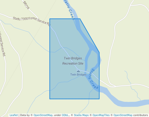 walking in Twin Bridges Recreation Site map in Lake Errock