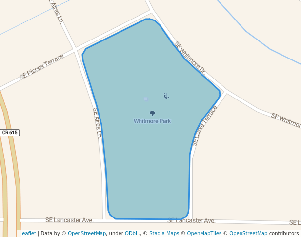 walking in Whitmore Park map in Port St. Lucie