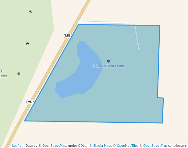 walking in Fairfax Wildlife Park map in Fairfax