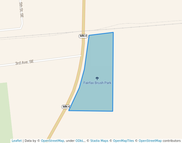walking in Fairfax Brush Park map in Fairfax