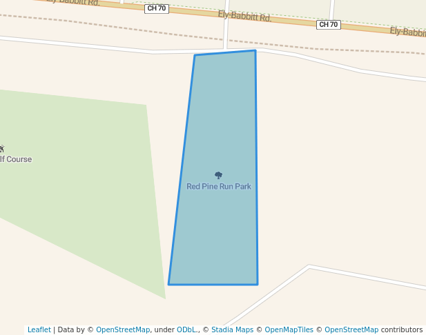 walking in Red Pine Run Park map in Babbitt