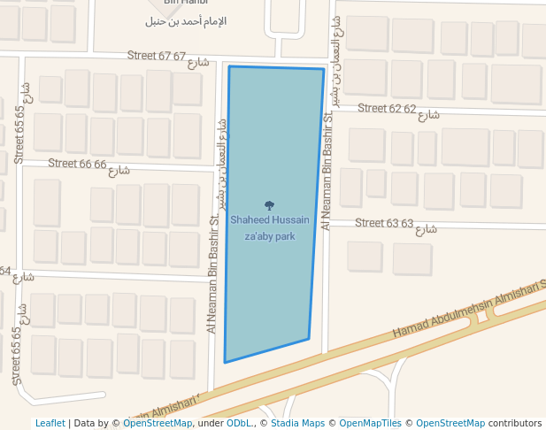 Shaheed Hussain za'aby park in Al Kuwayt | Map and Routes