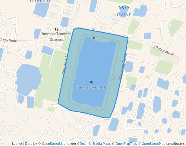 walking in Krishna Sayar Park map in Burdwan