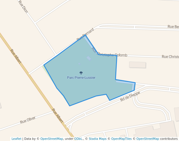 walking in Parc Pierre-Lussier map in Cowansville