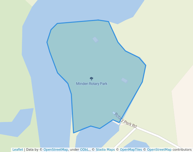 walking in Minden Rotary Park map in Minden