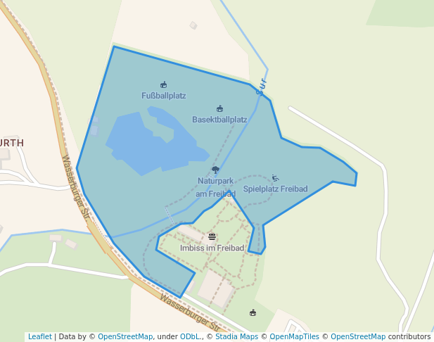 walking in Naturpark am Freibad map in Freilassing