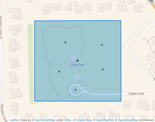 walking in Glebe Park map in Siesta Key