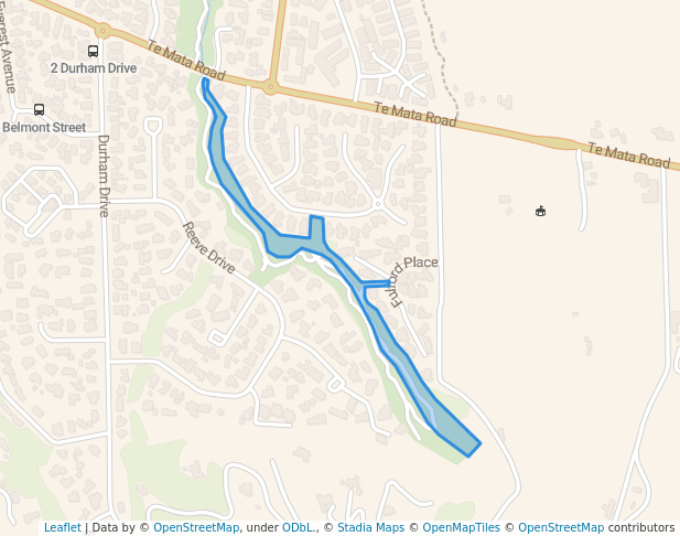 walking in Kingsgate Reserve map in Havelock North