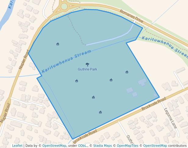 walking in Guthrie Park map in Havelock North