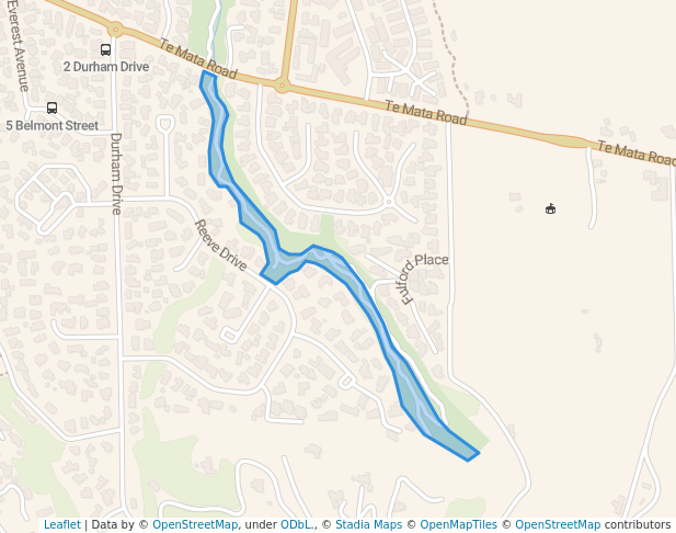 walking in Reeve Drive Reserve map in Havelock North
