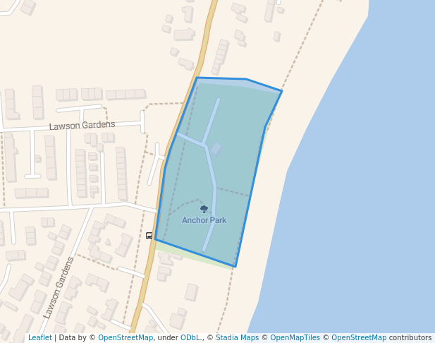 walking in Anchor Park map in Portavogie