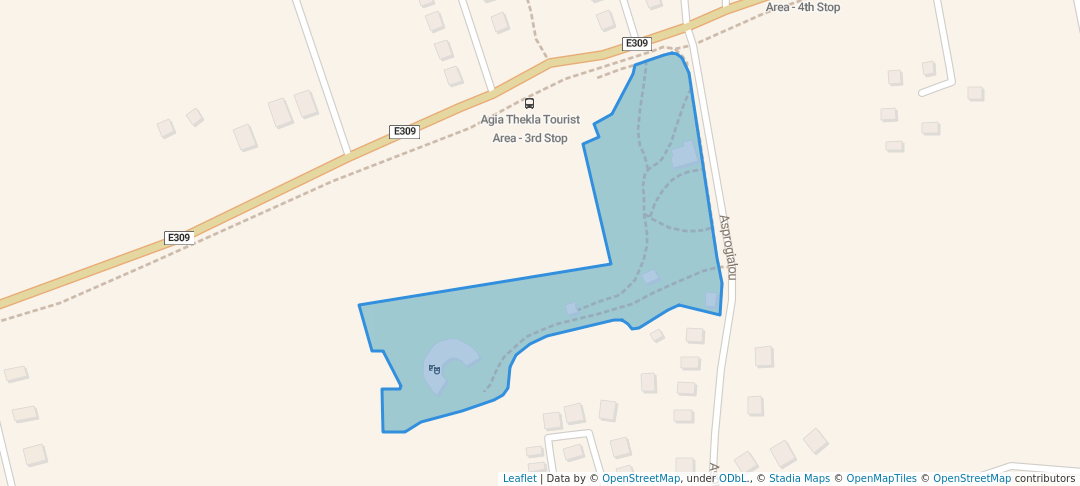 walking in Παραλιακό Πάρκο Σωτήρας map in Sotira