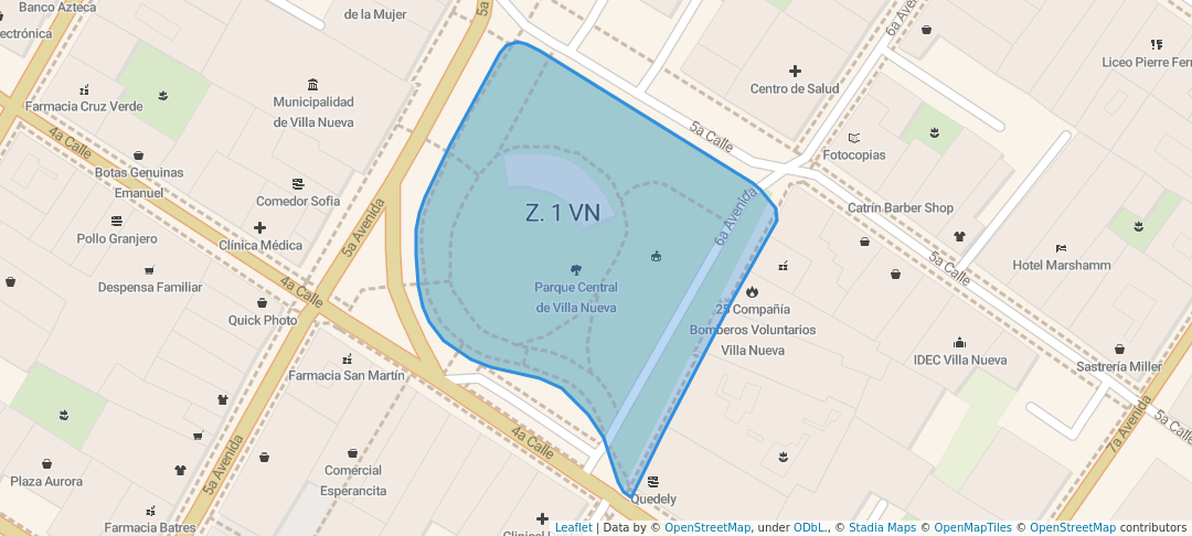 walking in Parque Central de Villa Nueva map in Ciudad de Guatemala