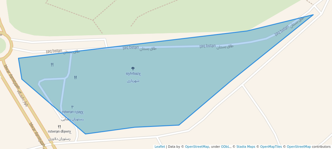 walking in شهربازی map in Kermanshah