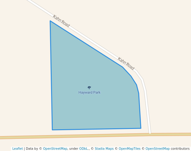 walking in Hayward Park map in Mikado