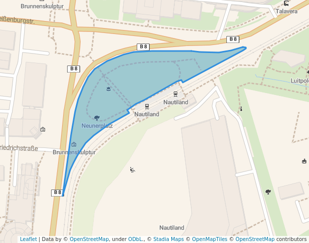 walking in Neunerplatz map in Würzburg