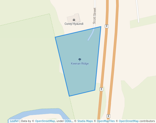 walking in Keenan Ridge map in Woodstock