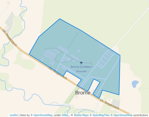 walking in Brome Exhibition Grounds map in Knowlton
