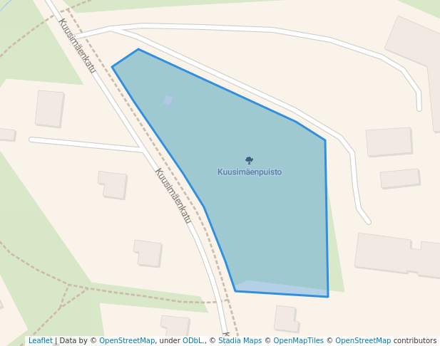 walking in Kuusimäenpuisto map in Tampere