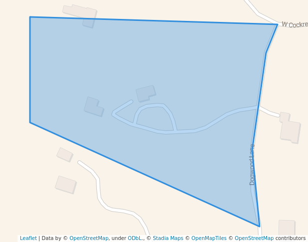 walking in Green Acres Park map in Bloomington