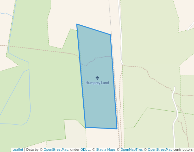 walking in Humprey Land map in Ashland