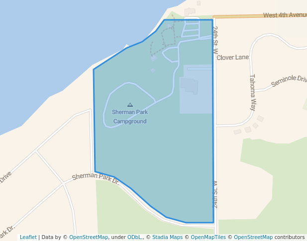 walking in Sherman Park map in Sault Ste. Marie