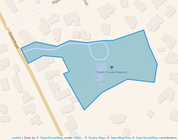 walking in Duart House Reserve map in Havelock North