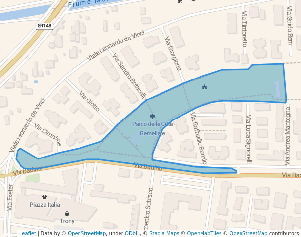 walking in Parco delle Città Gemellate map in Terracina