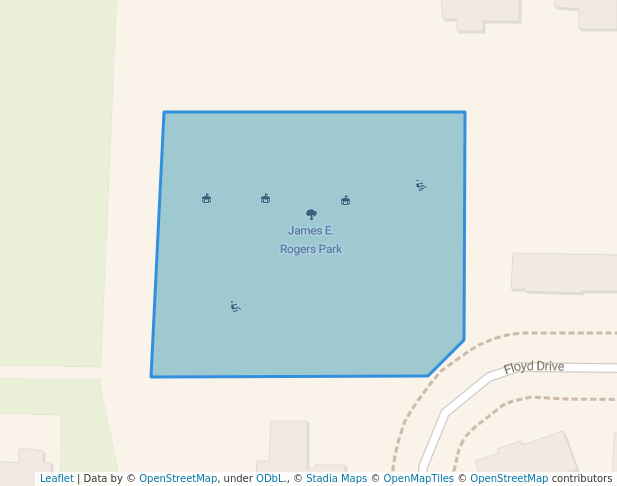 walking in James E. Rogers Park map in Lynn Haven